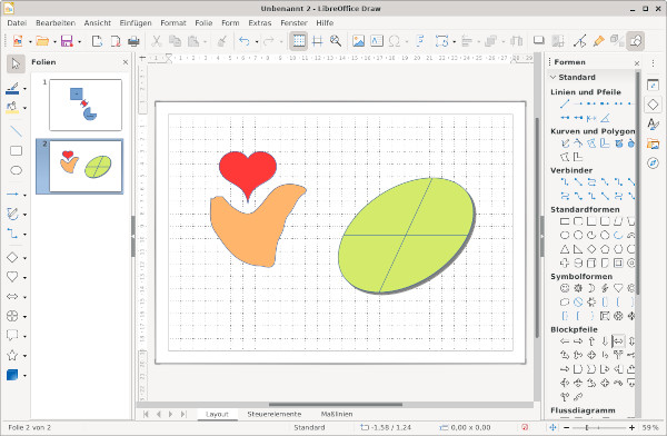 LibreOffice Draw, ein gutes Zeichenprogramm ähnlich zu Microsoft Visio